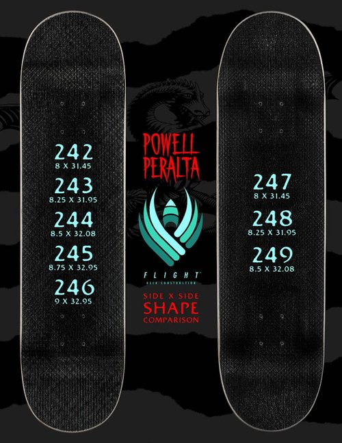 Powell Peralta Retro Black Series Flight Skateboard Deck (8.25" x 31.95" - Shape 243)