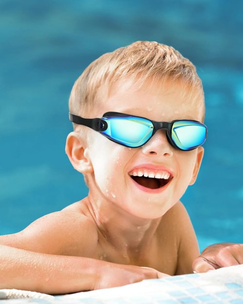 Aegend Kids Swim Goggles - Comfortable Fit for Clear Vision | 2-Pack Set