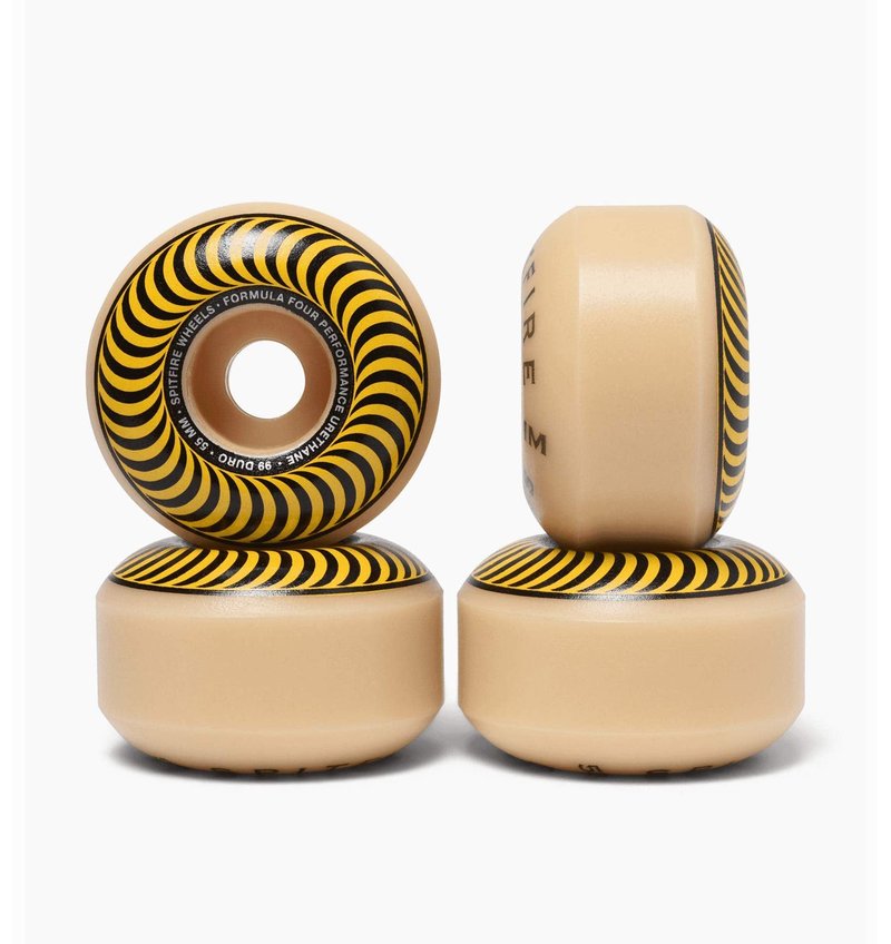 Spitfire F4 99 Classics Skateboard Wheels, Yellow 55mm