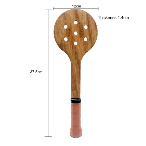 Gloperti Wooden Spoon Tennis Padel Racket for Home Tennis Pointer Drill Training