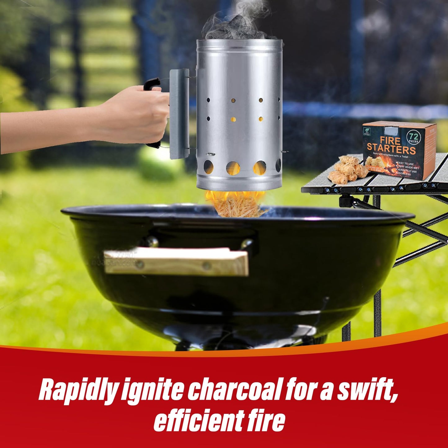 SUNLIFER Charcoal Fire Starters for Grill: 150 PCS Premium Natural Tumbleweed Fire Starters - BBQ Firestarters for Campfires Fireplace Firepit Pizza Oven Wood Stove Smoker