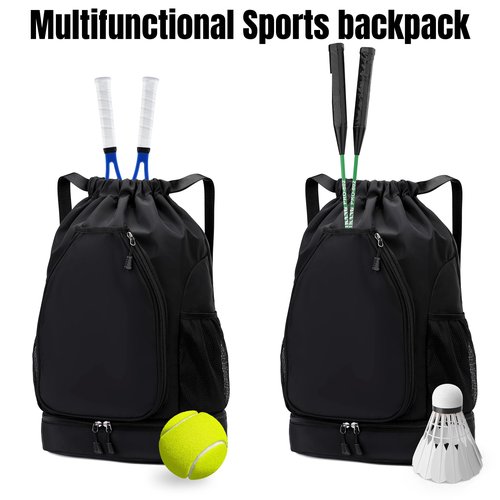 GQIIRL Tennis Bag for Women - Water Resistant Tennis Backpack to Hold 2 Rackets with Shoe Compartment, Lightweight Pickleball Paddles Badminton Squash Racquet Bags for Youth Girls Teenager (White)