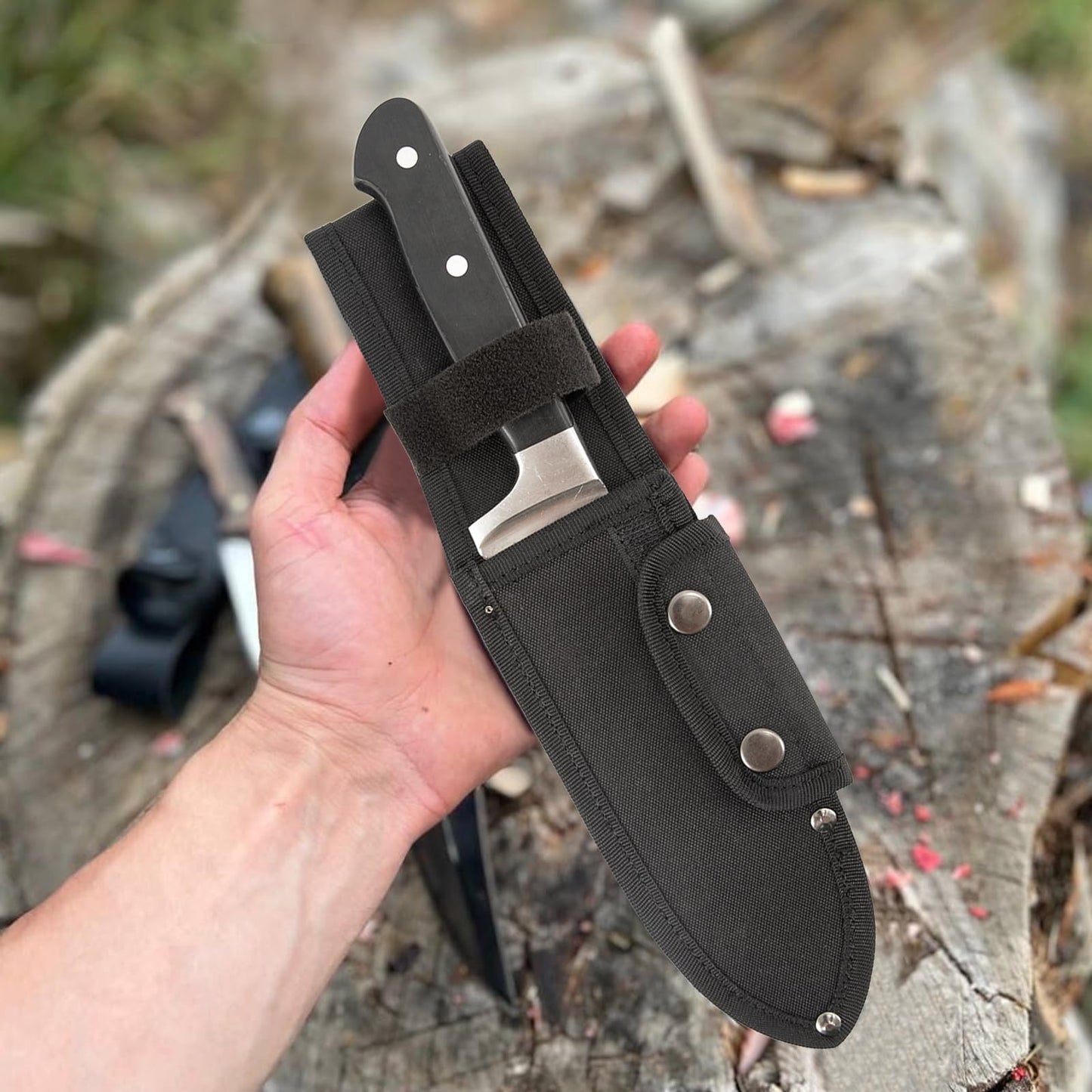 Universal Knife Sheath,Oxford Chef Knife Sheaths for Fixed Blade Knives, Knife Scabbard Cover, Shop Knife Sheath Knives Sleeves Case Edge Guards Blade Protectors for Outdoor (Black, 5.5 x 2 Inch)