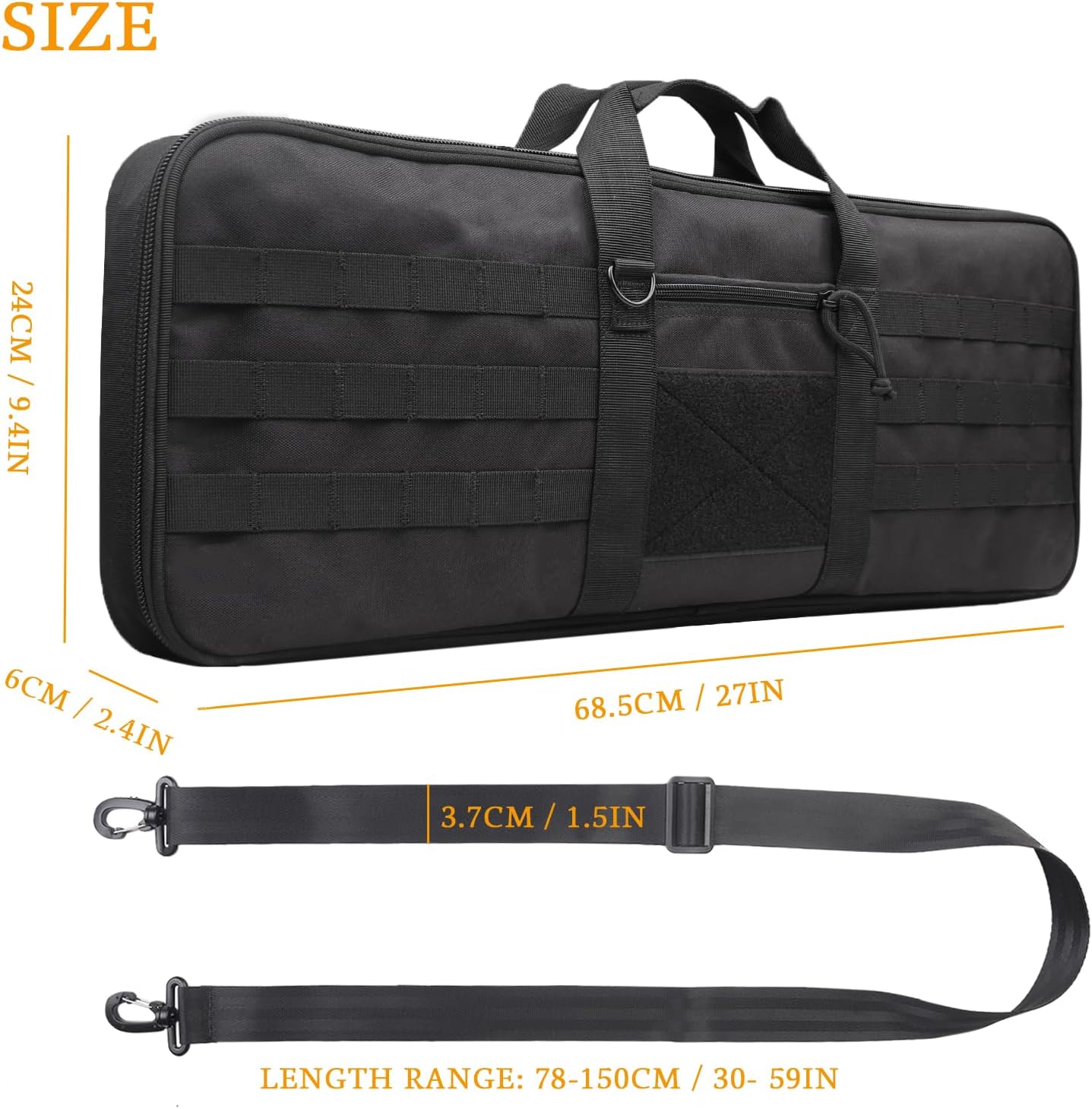 XTACER Tactical Bow Case - Fully Padded MOLLE Recurve Takedown Bow Storage Solution