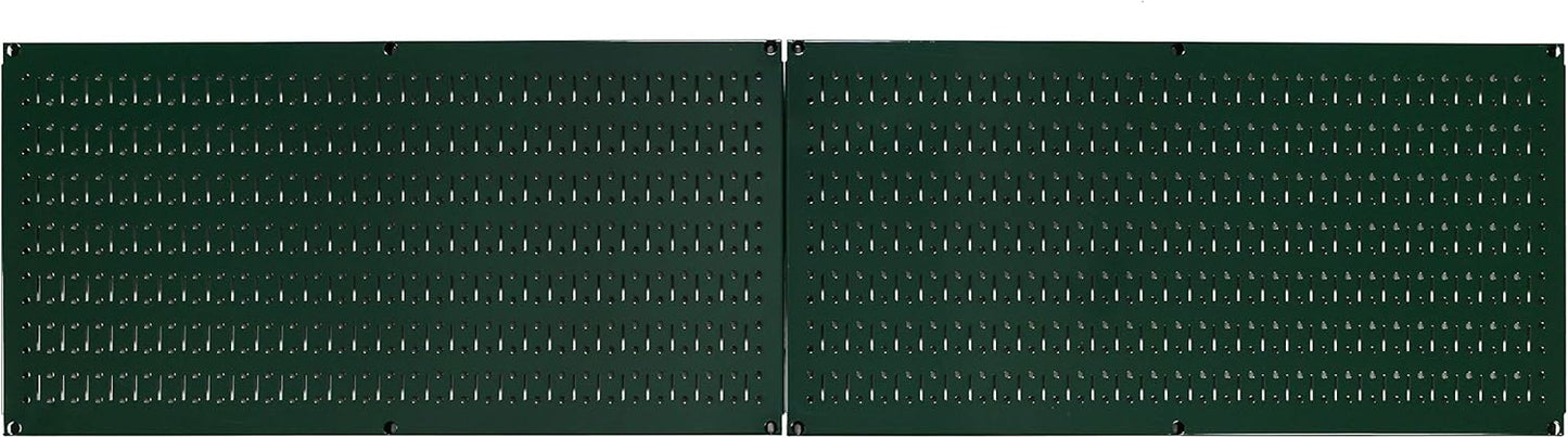 Galvanized Steel Pegboard Rack - 2 Pack 32” x 16” Metallic Tool Storage Panels