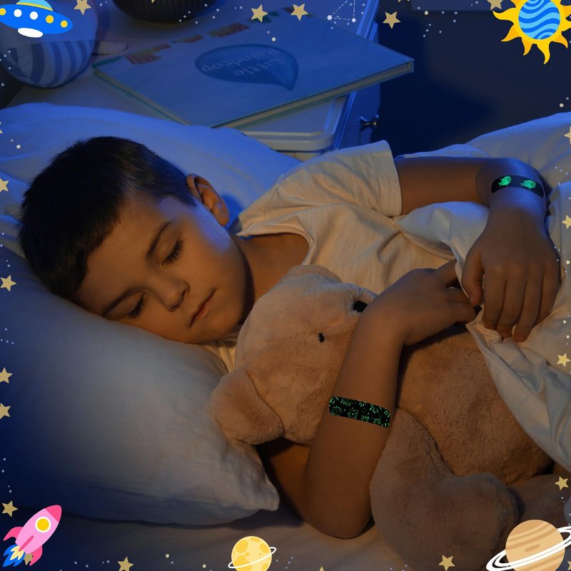 Geiserailie 300 Pcs Kids Bandages, Glow in The Dark Cartoon Bandage Cute Waterproof Neon Bandages for Kids Adults 5 Styles Adhesive Bandage Variety Pack for Scrapes Wounds First Aid for Cuts(Mixed)