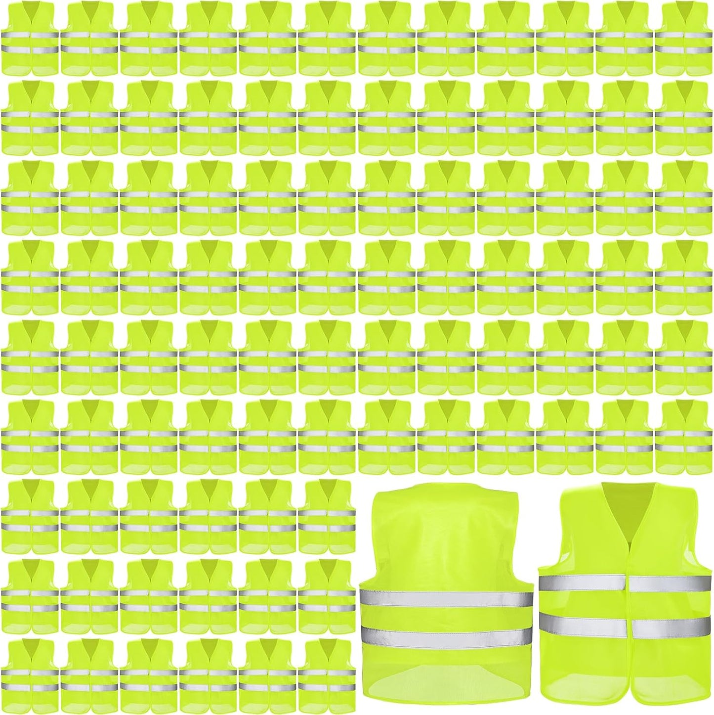 High Visibility Reflective Safety Vest for Men & Women - Bulk Security Mesh Vest for Work, Cycling & Running