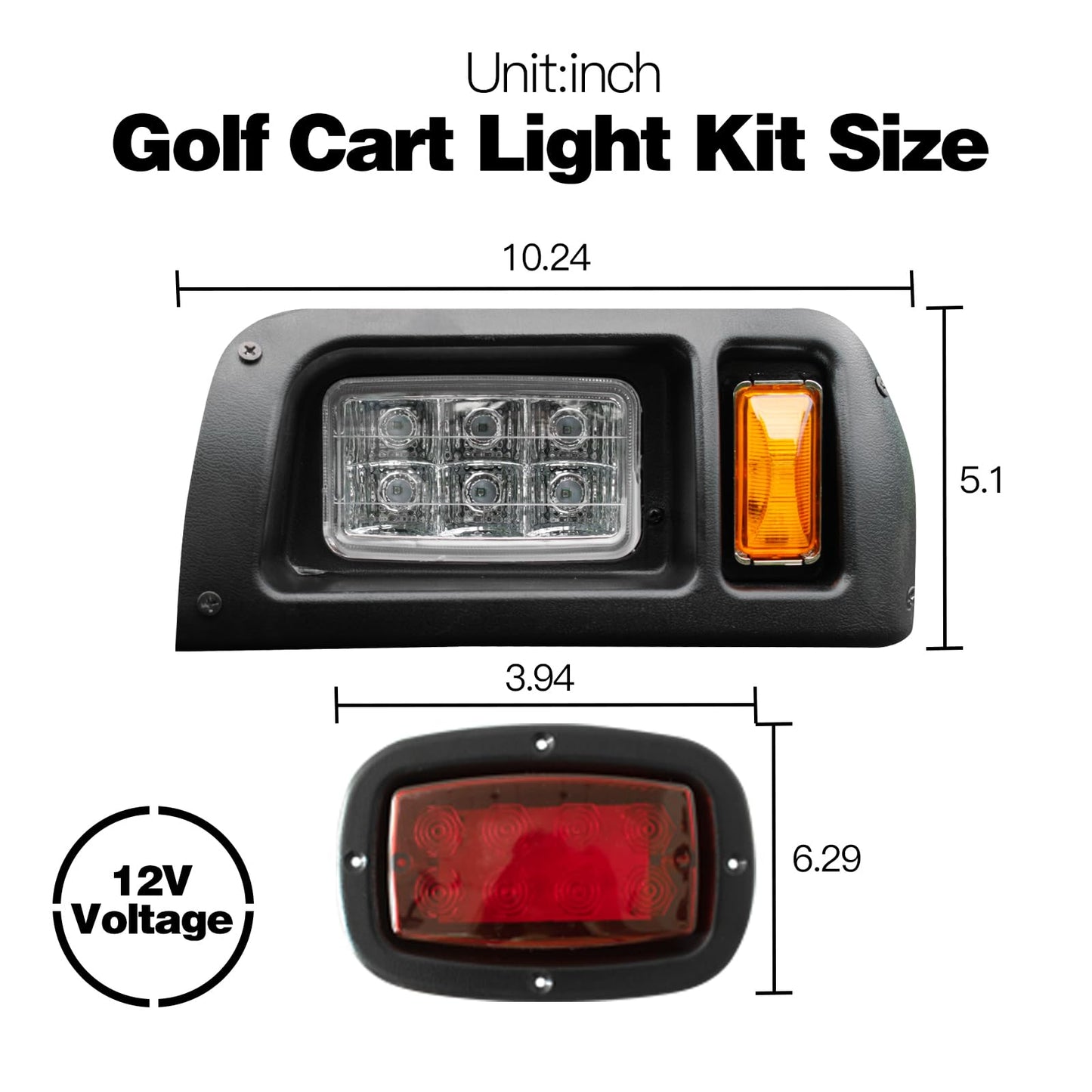 WEKANI Golf Cart Light Kit for Club Car DS 1993-UP Models Light Kit Replacement,Golf Cart LED Light Kit for Club Car DS Gas&Electric