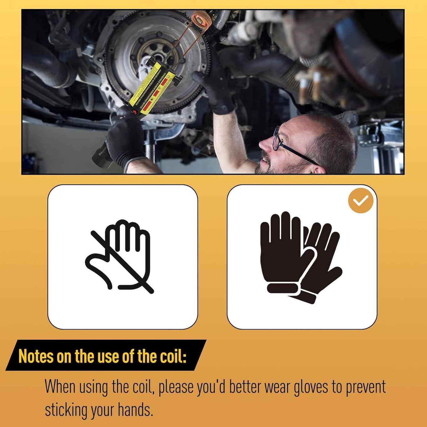 Induction Heater Coil Kit - 10PCS Flexible Coils for Bolt Removal & Long Lifespan