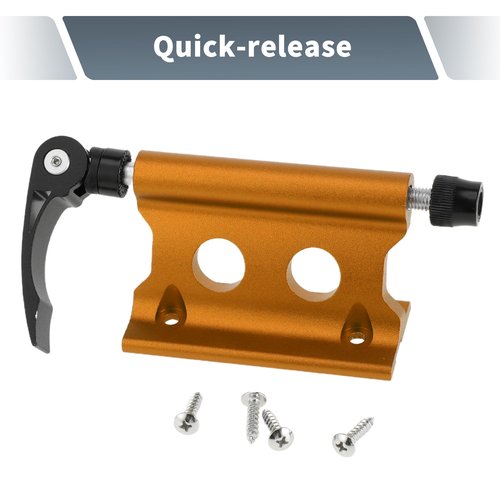 X AUTOHAUX 1 Pc Universal Quick Release Bike Fork Mount Rack for 0.26 Inch (6.5mm) / 0.79 Inch (20mm) Thru Axle with Aluminum Alloy Anti-Corrosion Yellow