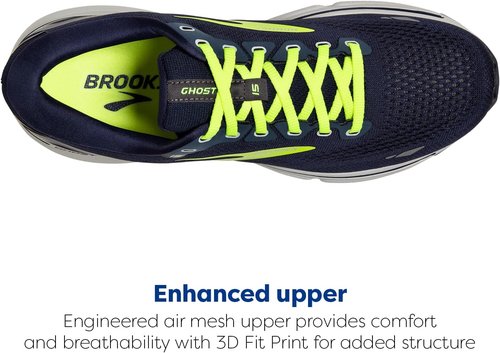 Brooks Men's Ghost 15 Running Shoes - Lightweight Comfort for Neutral Runners | Various Sizes Available