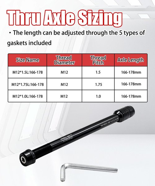 DYYYYD 12mm Bike Trainers Thru Axles Adapter M12 x 1.0 Fit for Blackburn、Bkool、Cyclops、Elite、Kinetic、TacX、Wahoo and More Rear Wheel Attachment-Universal Bike Trainer Thru Axles Adapter.