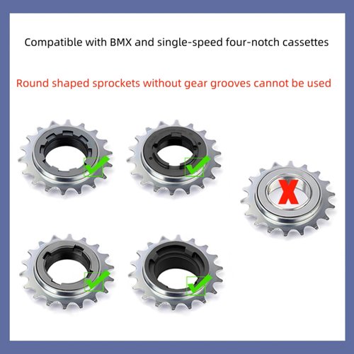 Chrisphil Bicycle Flywheel Removal Tool, Single-Speed BMX 4 Notch Hub Installation Wrench Bike Maintenance Tool