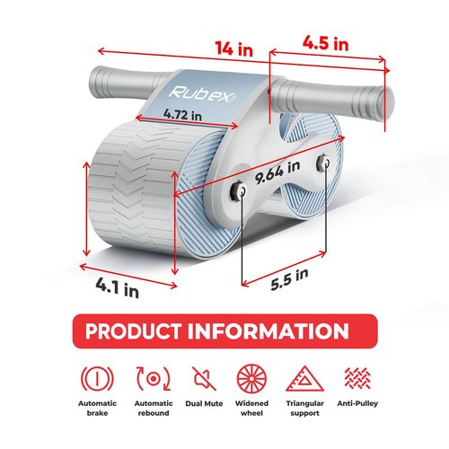 Automatic Rebound Abdominal Wheel - Innovative Core Workout Equipment Ab Roller Wheel Ab Workout Equipment Ab Exercise Equipment Workout Equipment Home Gym Equipment Ab Machine for Men Women for