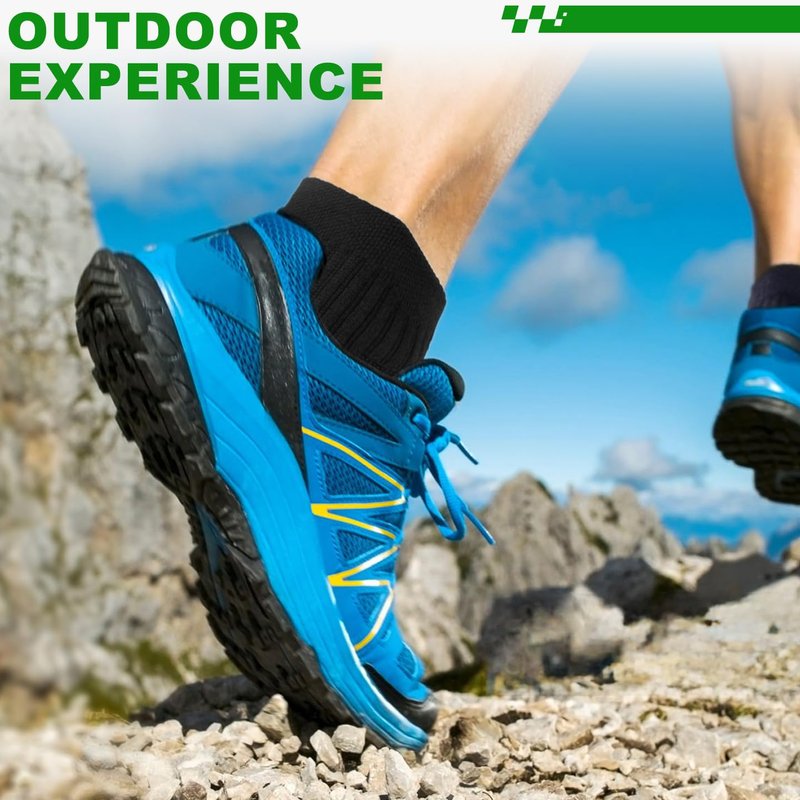 NSRRUN TURTLE Compression Ankle Socks - Cozy Cushioned Hiking Running for Men Women - Thick Warm Durable, XX-Large, Green, 6 Pairs