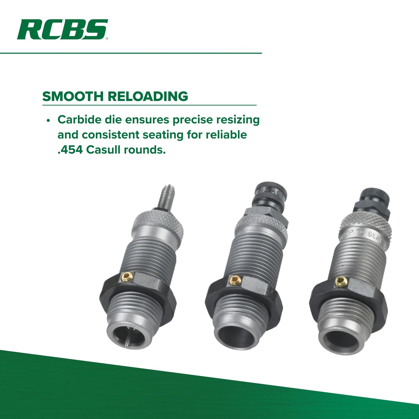 RCBS .454 Casul 3-Die Carb Set