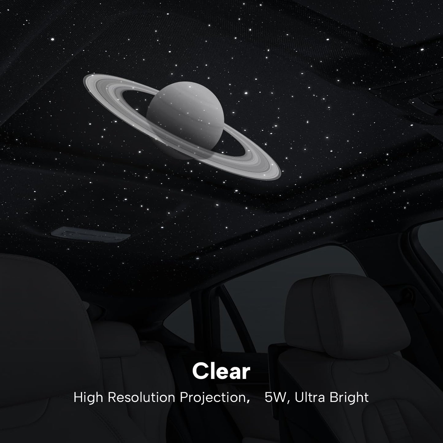 Car Star Projector with Air Freshener, Ceiling Ambient Light with 6 Scents, Auto On/Off, Vent Clip Accent Light with Diffuser(Saturn)