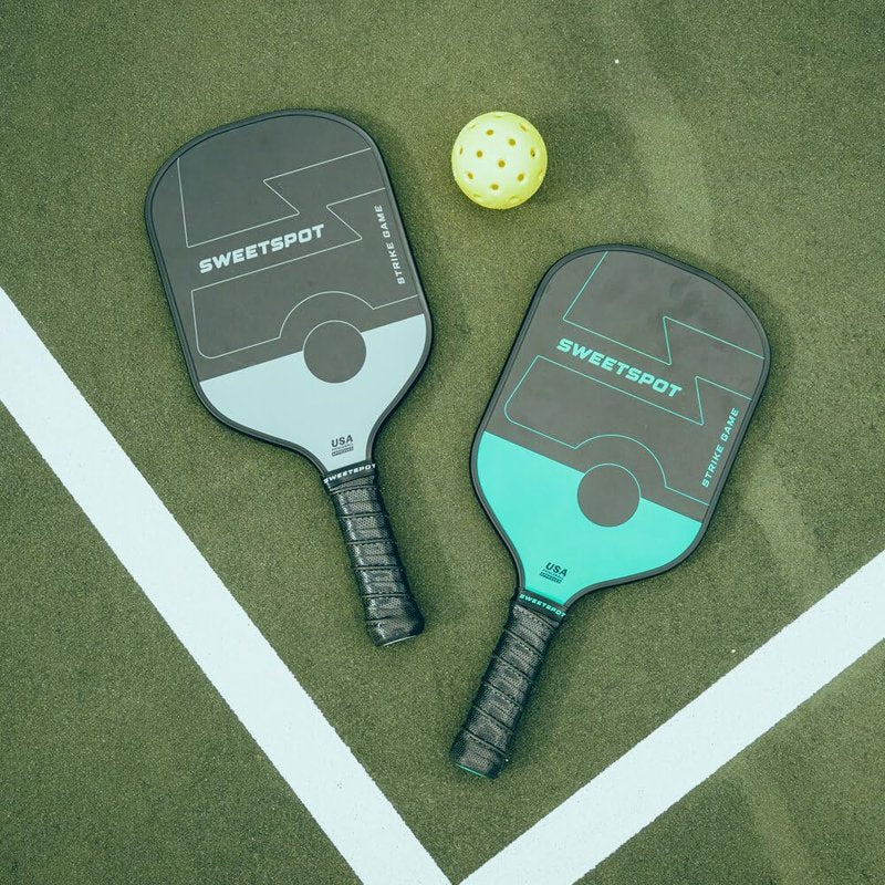 SweetSpot Strike Game Carbon Fiber Pickleball Paddle | USAPA Approved | Lightweight Pickle Ball Racket | Black and Mint