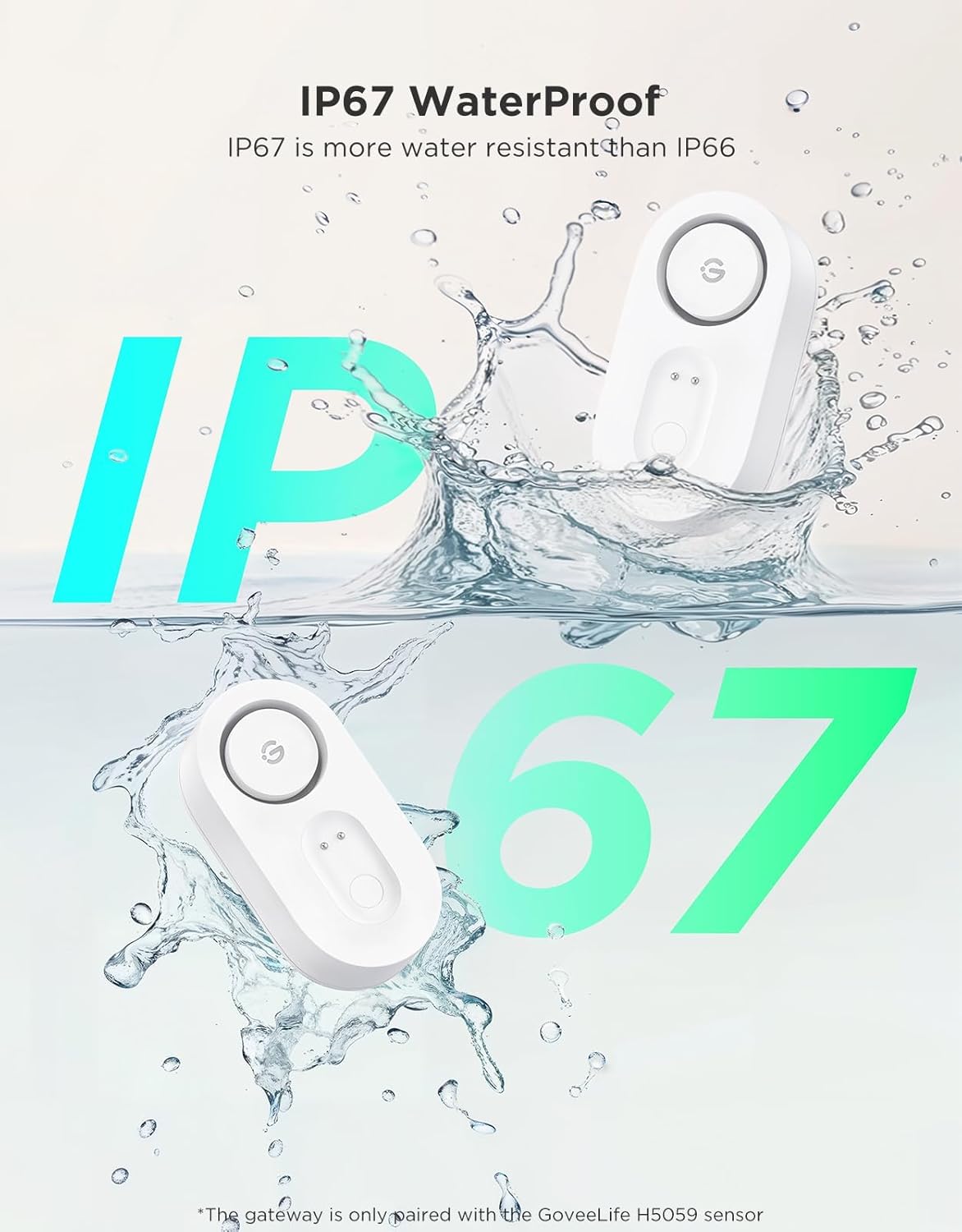 Smart Water Leak Detector with WiFi & 1804ft Range - 3 Pack, 5-Year Battery Life