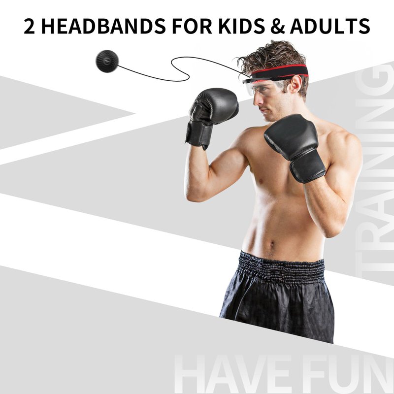 PROIRON Boxing Reflex Ball - Improve Reaction Speed and Hand Eye Coordination, Reflex Boxing Ball Headband with Safety Glasses for Children and Beginners Home Boxing Sports