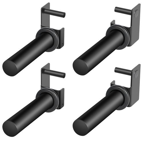 EVERYMATE Power Rack & Squat Rack Attachments Olympic Weight Plate Holder – Fits 3x3 Inch Tubes, 1" Hole – Bumper Plate Storage(4 pack)