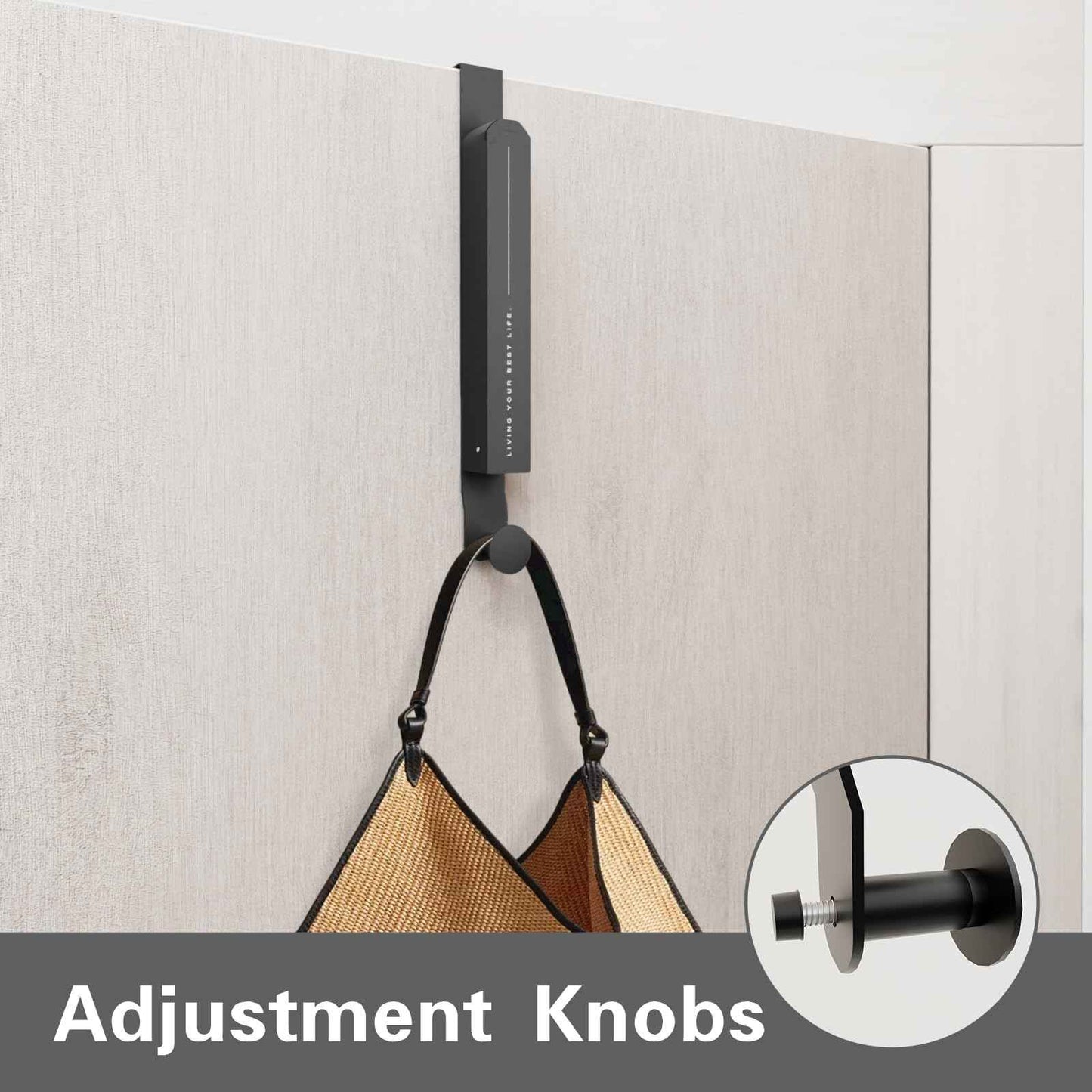 Goffing Over The Door Drying Rack, Foldable Portable Over The Door Hooks Hanger with Towel Racks for Coat Clothes Laundry Bathroom Bedroom Travel Hangers (Space Grey, 2 Pack)
