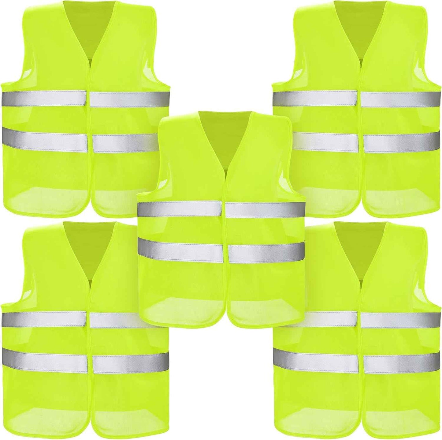 High Visibility Reflective Safety Vest for Men & Women - Bulk Security Mesh Vest for Work, Cycling & Running