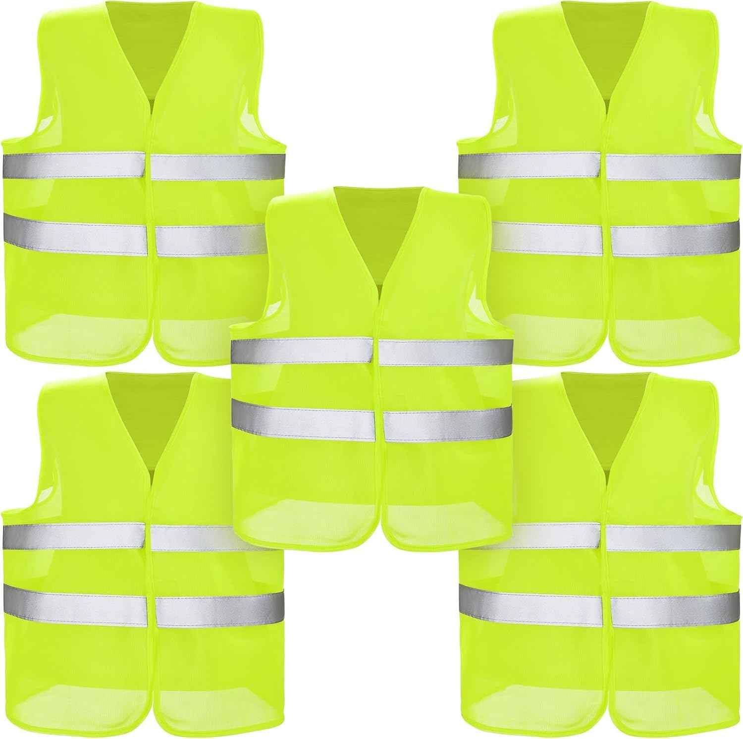 High Visibility Reflective Safety Vest for Men & Women - Bulk Security Mesh Vest for Work, Cycling & Running