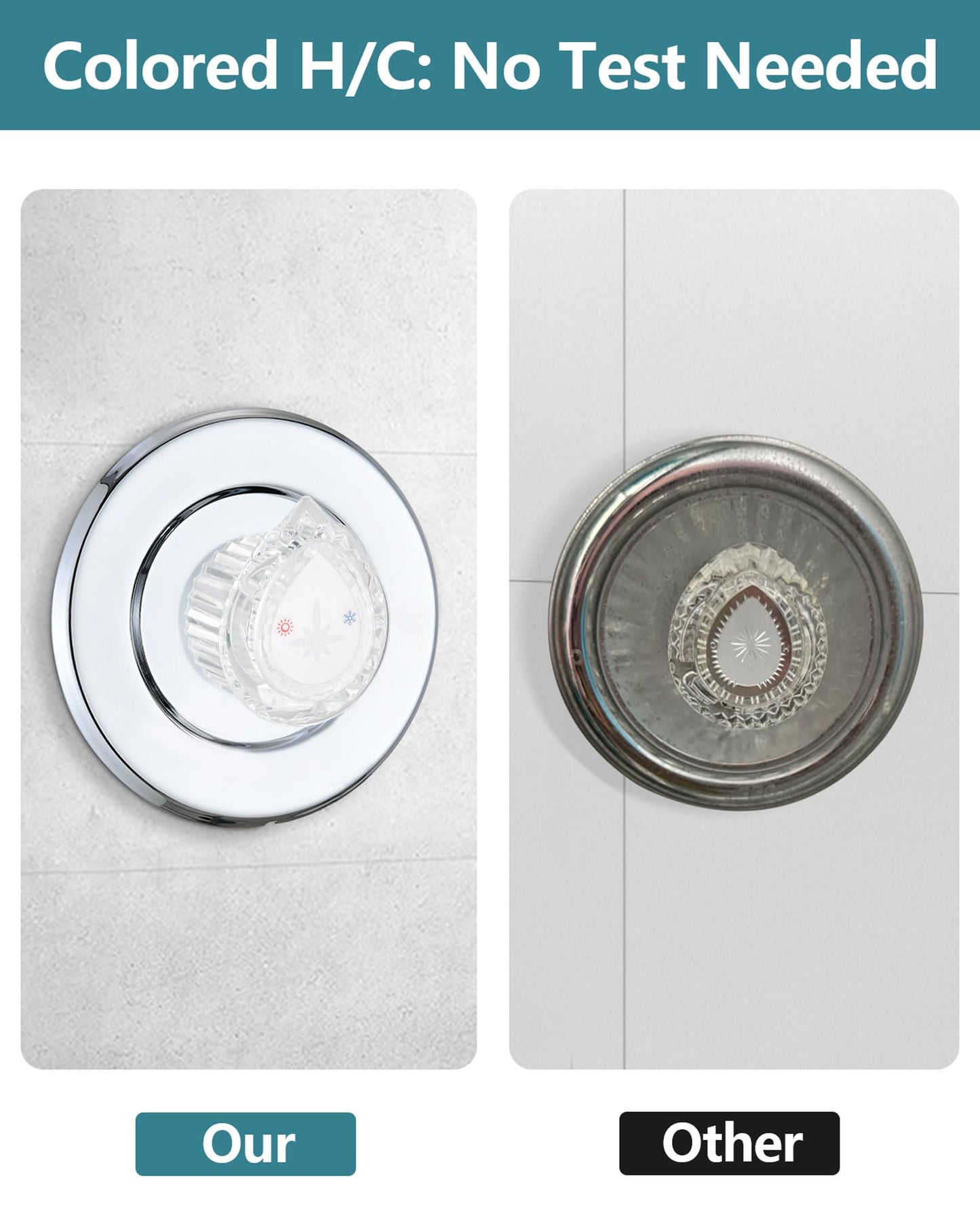 Replacement for Moen Fit Posi-Temp (100710) One-Handle Tub& Shower Knob Handle Kit, Chrome