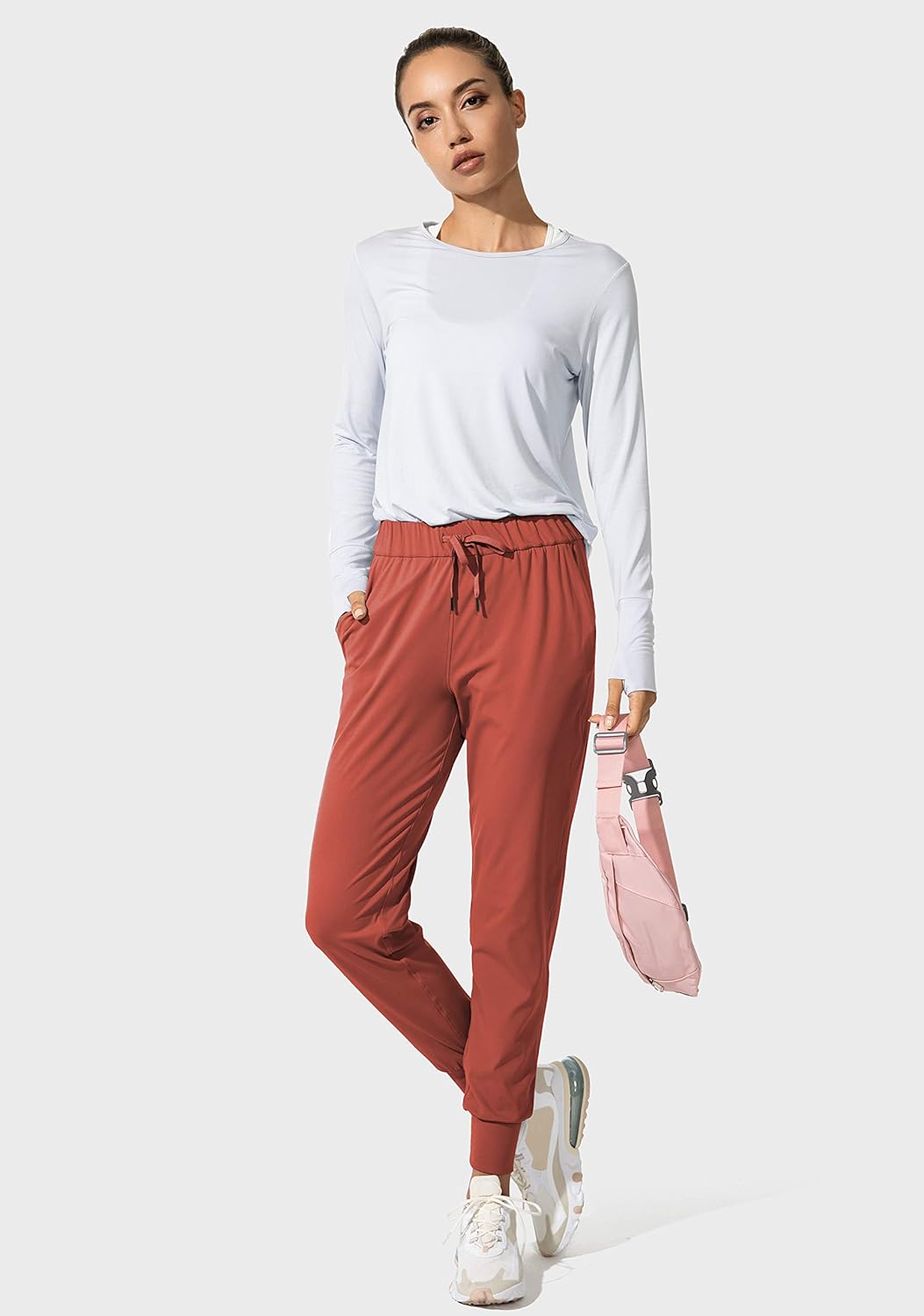 SANTINY Women's Joggers - Comfortable Drawstring Sweatpants with Pockets | Ideal for Lounge & Workout
