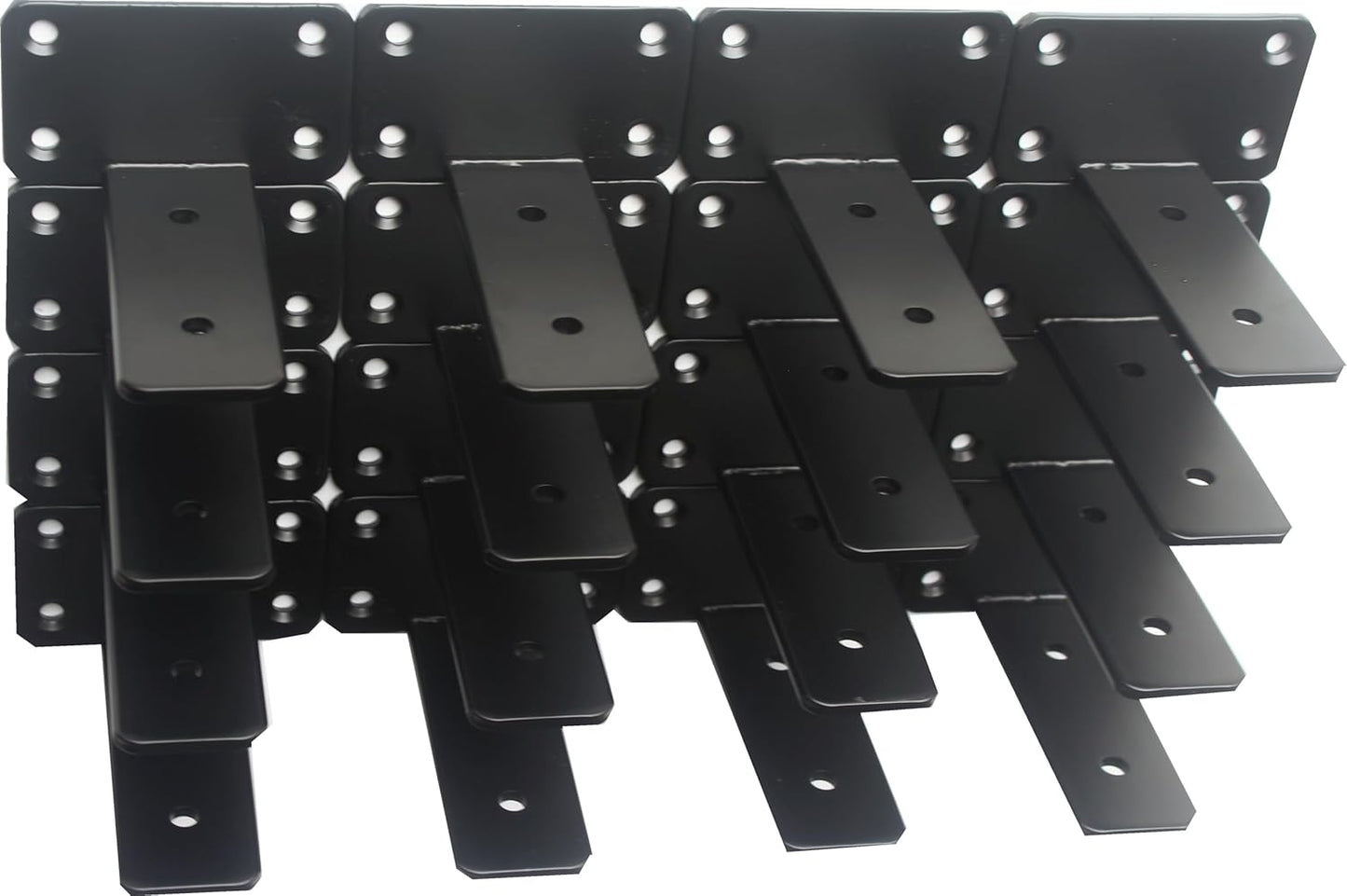 10-Inch Black Iron Floating Shelf Brackets - 12 Pack Rustic Industrial Support