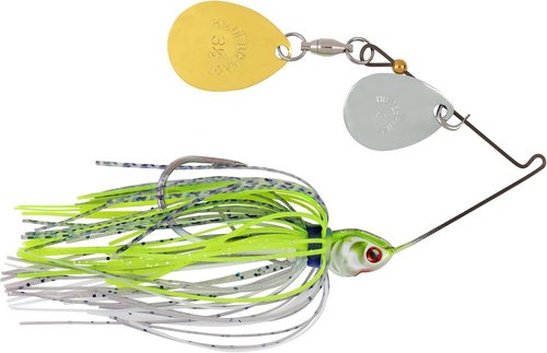 BOOYAH Covert Finesse Double Colorado Spinnerbait - Special #3.5 Gold & Nickel Blades
