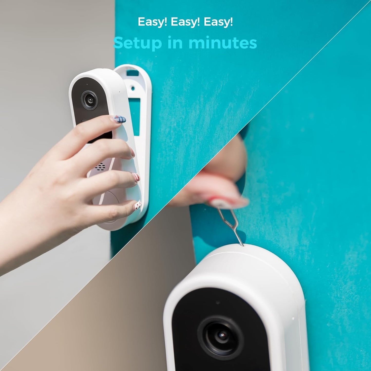 Vicohome DB3 2K Smart Video Doorbell - Wireless Home Security Camera with Chime, Two-Way Audio & Human Detection