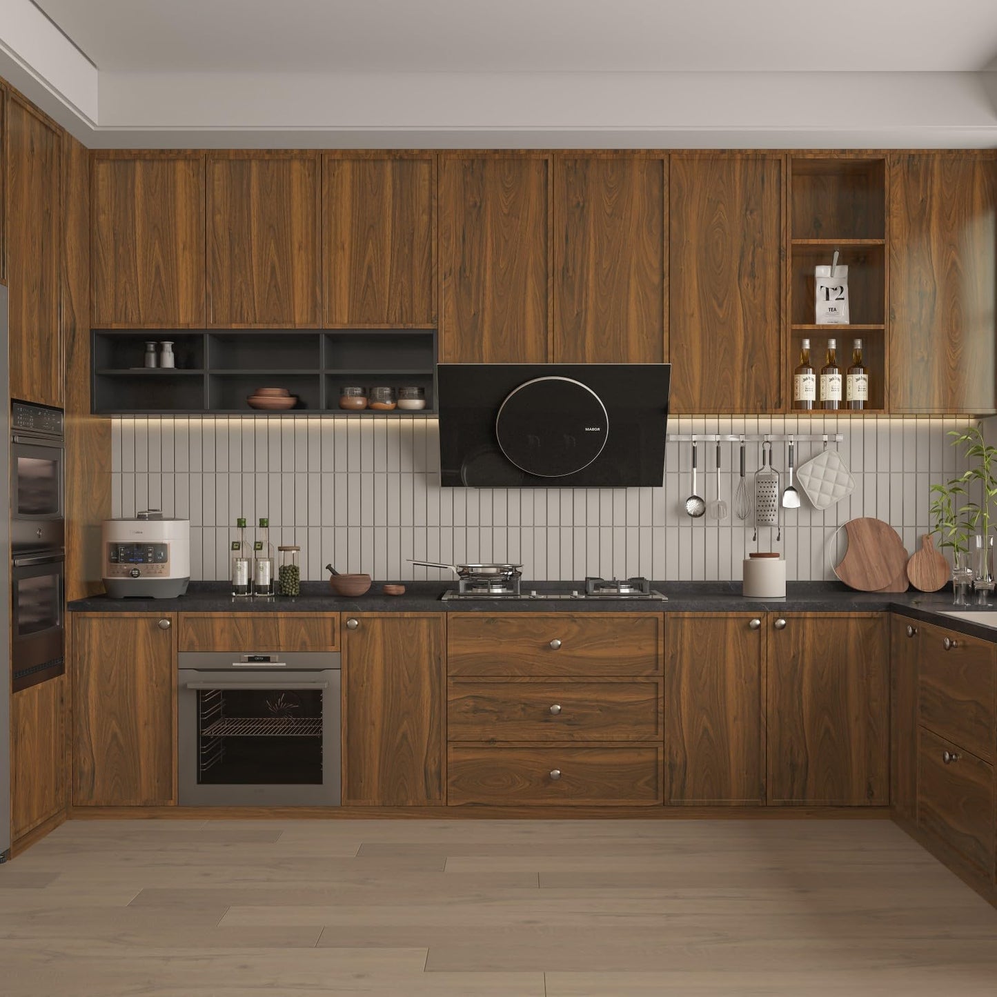 Wood Contact Paper with Tools, Peel and Stick Wallpaper Thicken for Countertops, Vintage Wood Grain Wallpaper Waterproof, Natural Wood Sticker Self-Adhesive Removable Vinyl Film 15.7 in X 118 in