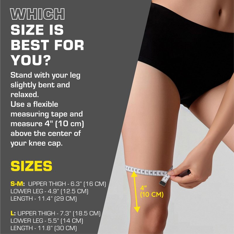PowerPress EVA Foam Kneepads - Work Knee Pad for Men or Women with Silicone Grip - Pads for Knees for Basketball, Dance or Volleyball - Foam Comfort Knee Sleeve for Adults