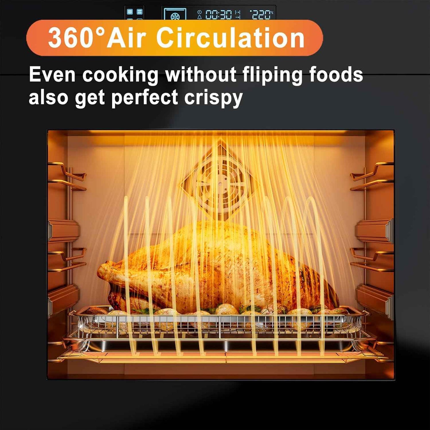 Air Fryer Basket Set with Parchment Papers - Non-Stick Stainless Steel Trays (2 Sizes)