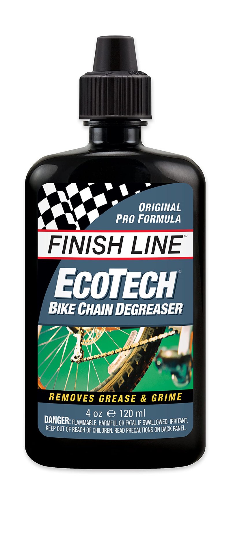 Finish Line Drivetrain Kit for Bicycles, Includes Grunge Brush, 2oz Dry Lube, 4oz EcoTech Degreaser, Complete Bike Cleaning and Lubrication System for Chains, Cassettes, and Drivetrain Components