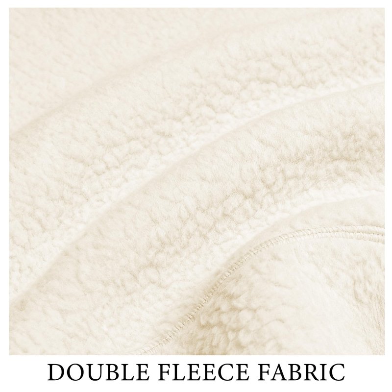 Yioaga Fleece Sweatshirts for Women Cropped Long Sleeve Half Zip Pullover Sherpa Jacket Warm Fuzzy Coats with Pockets(Beige,S)