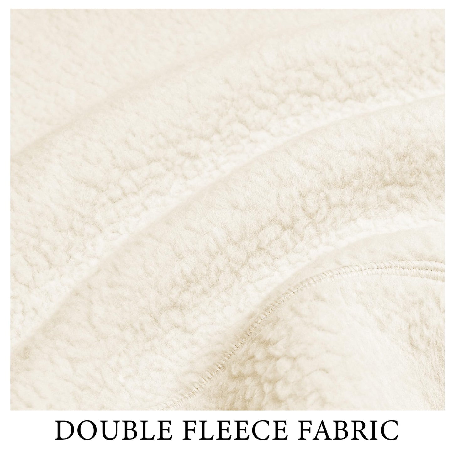 Yioaga Fleece Sweatshirts for Women Cropped Long Sleeve Half Zip Pullover Sherpa Jacket Warm Fuzzy Coats with Pockets(Beige,S)