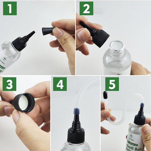 EIGTWEN Treadmill Lubricant - 100% Silicone Oil for High-Temperature Stability | 2 x 125ml Bottles