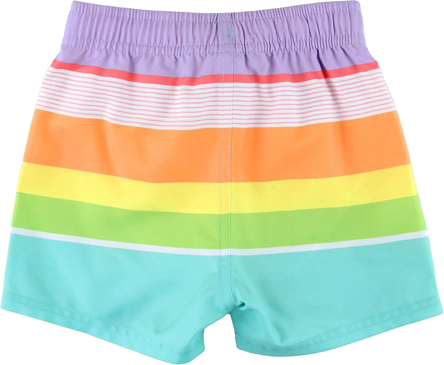 RUGGEDBUTTS Boys UPF50+ Sun Protection Striped Color Block Swim Trunks