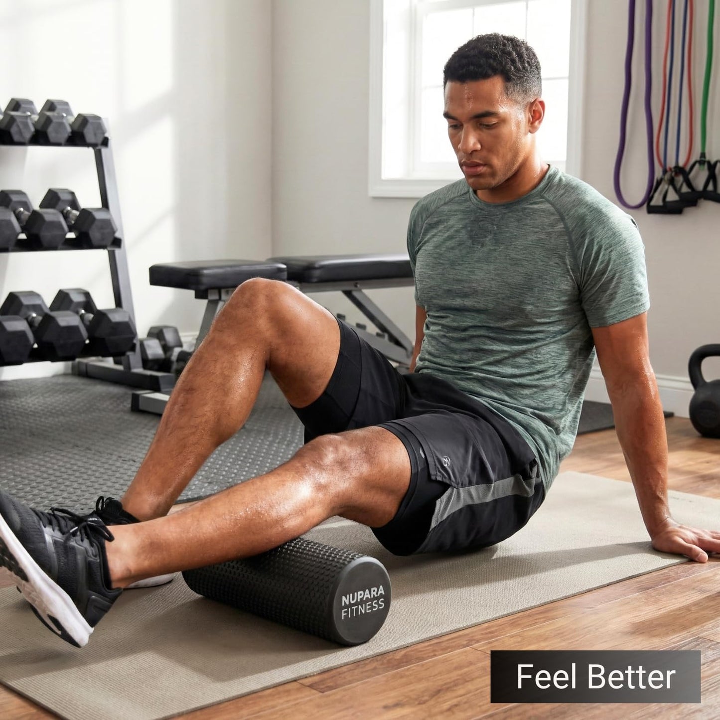 Skiennix Foam Roller - Deep Tissue Muscle Relief for Back & Legs | 18 Inch Dark Blue