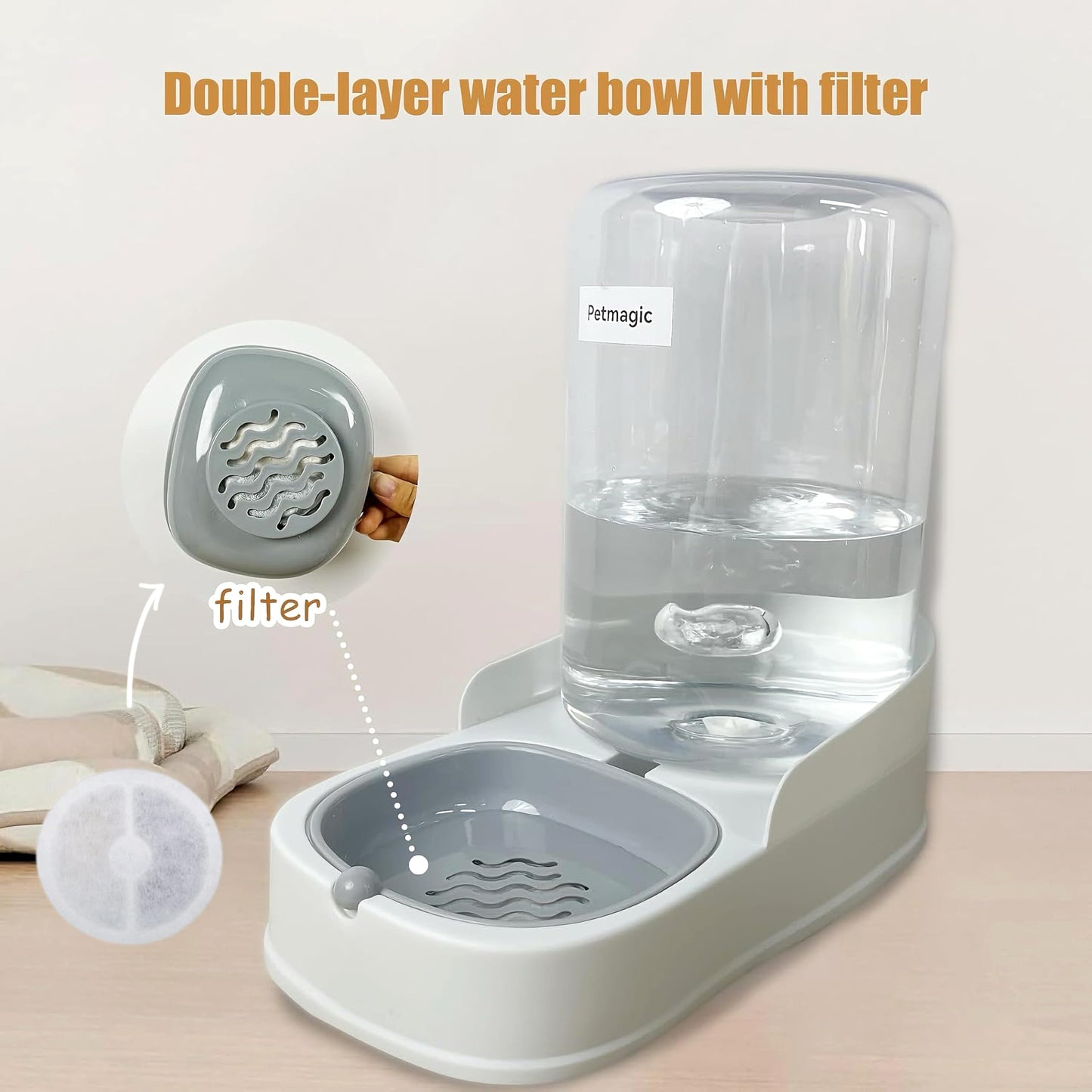 Pet Water Fountain Filter Replacement Pads, 10 Pack, Compatible with Petmagic Automatic Feeders