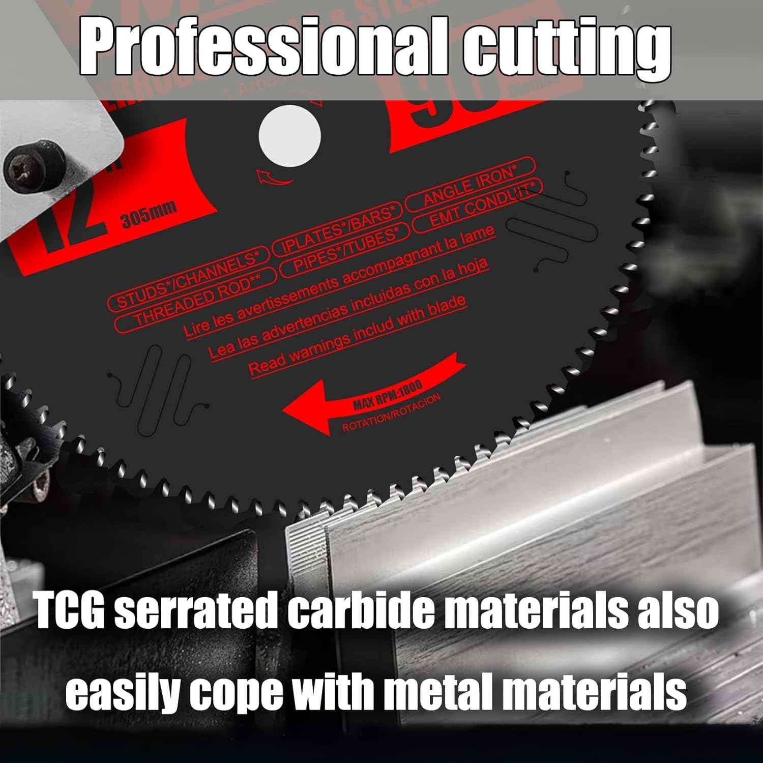 14-Inch Steel Cutting Saw Blade - 72T Carbide Replacement for Diablo D1472CF & Evolution Chop Saws