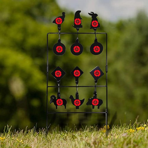 Atflbox Pellet Gun Target - Heavy Metal Animal Silhouette Spinner for .177/.20 Caliber Airguns | Outdoor Shooting