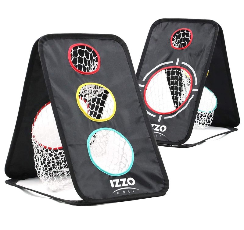 Izzo Golf A-Frame Chipping Practice Net Indoor/Outdoor - Golf Chipping Practice Training Net Designed to Improve Chipping Accuracy, Black