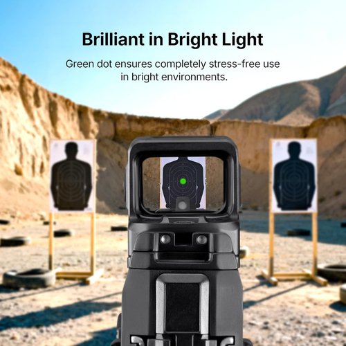 EM1 Enclosed Red & Green Dot Sight - 6/2 & 32 MOA Multi Reticle for Pistol | RMSc/K Footprint Compatible