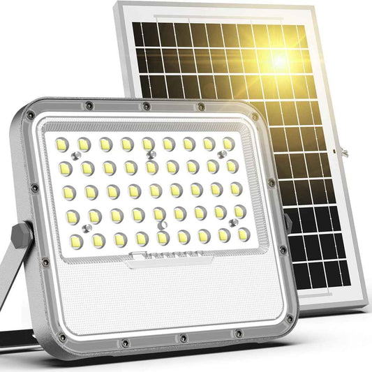 3000LM Solar Security Flood Light with Remote Control - IP65 Waterproof, Auto On/Off Dusk to Dawn, 10000mAh Battery for Outdoor Wall, Porch, Shed, Barn