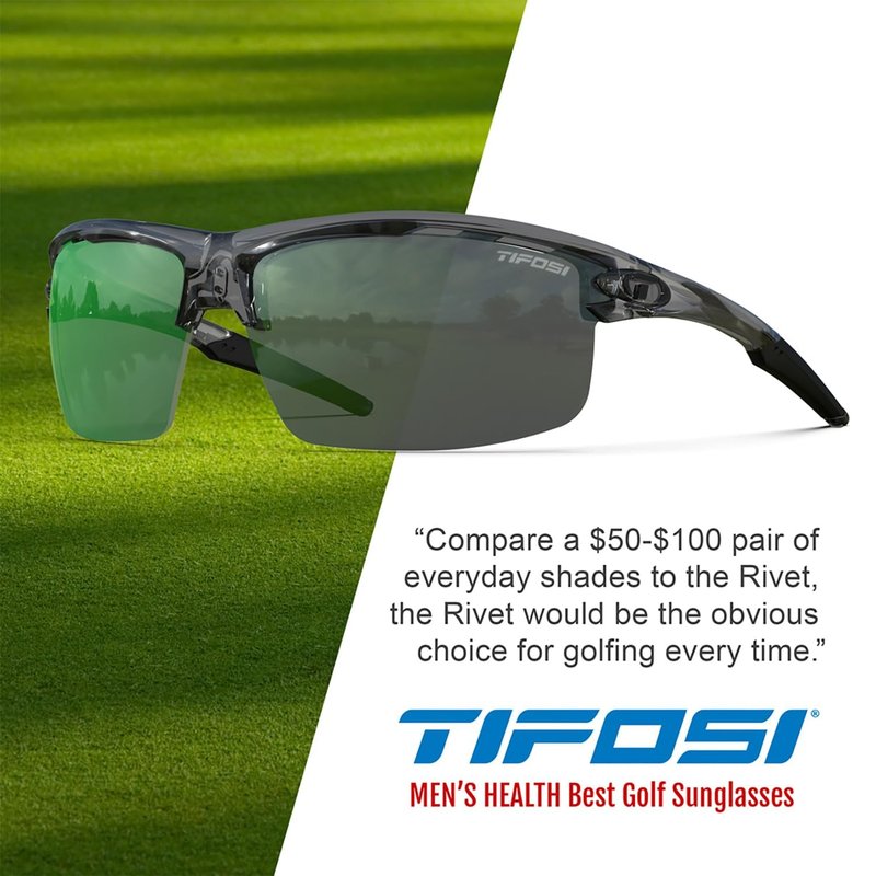 Tifosi Optics Rivet Sunglasses (Crystal Smoke (Enliven Golf))