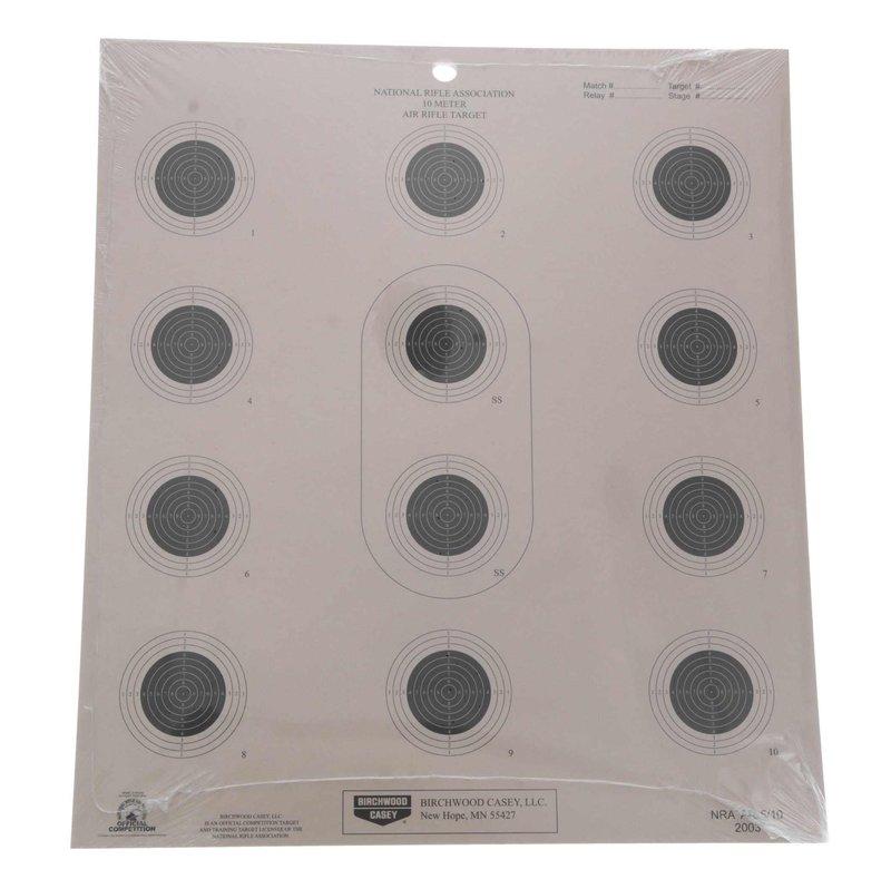 NRA AR-5/10 10 Meter Air Rifle Target 25 Pack